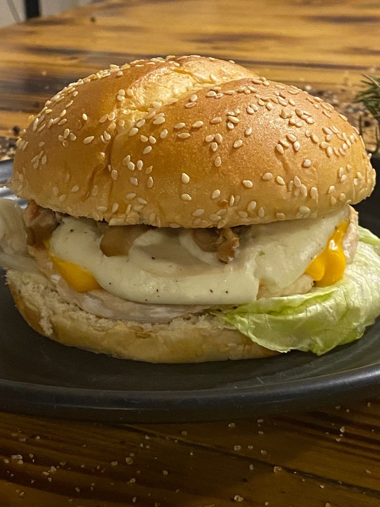 Swiss Mushroom Chicken Burger