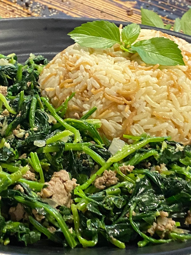Spinach & Minced Beef 300 g / Rice 250 g