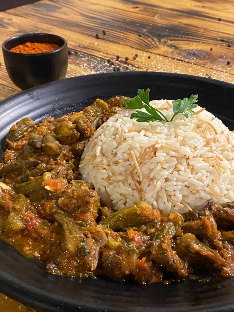 Plate Bamieh 450 g / Rice 250 g