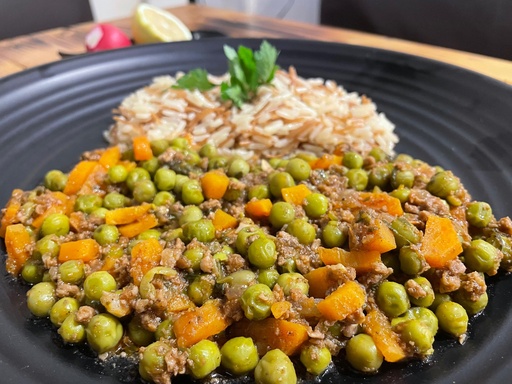 Green Peas & Meat 400 g / Rice 250 g
